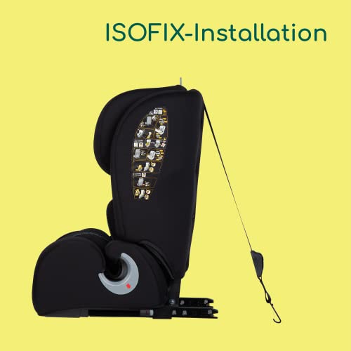 Bebeconfort Ever Fix, Kindersitze mit Sicherheitsgurt, ISOFIX, 15 Monate bis 10/12 Jahre, 9-36 kg, Pixel Black