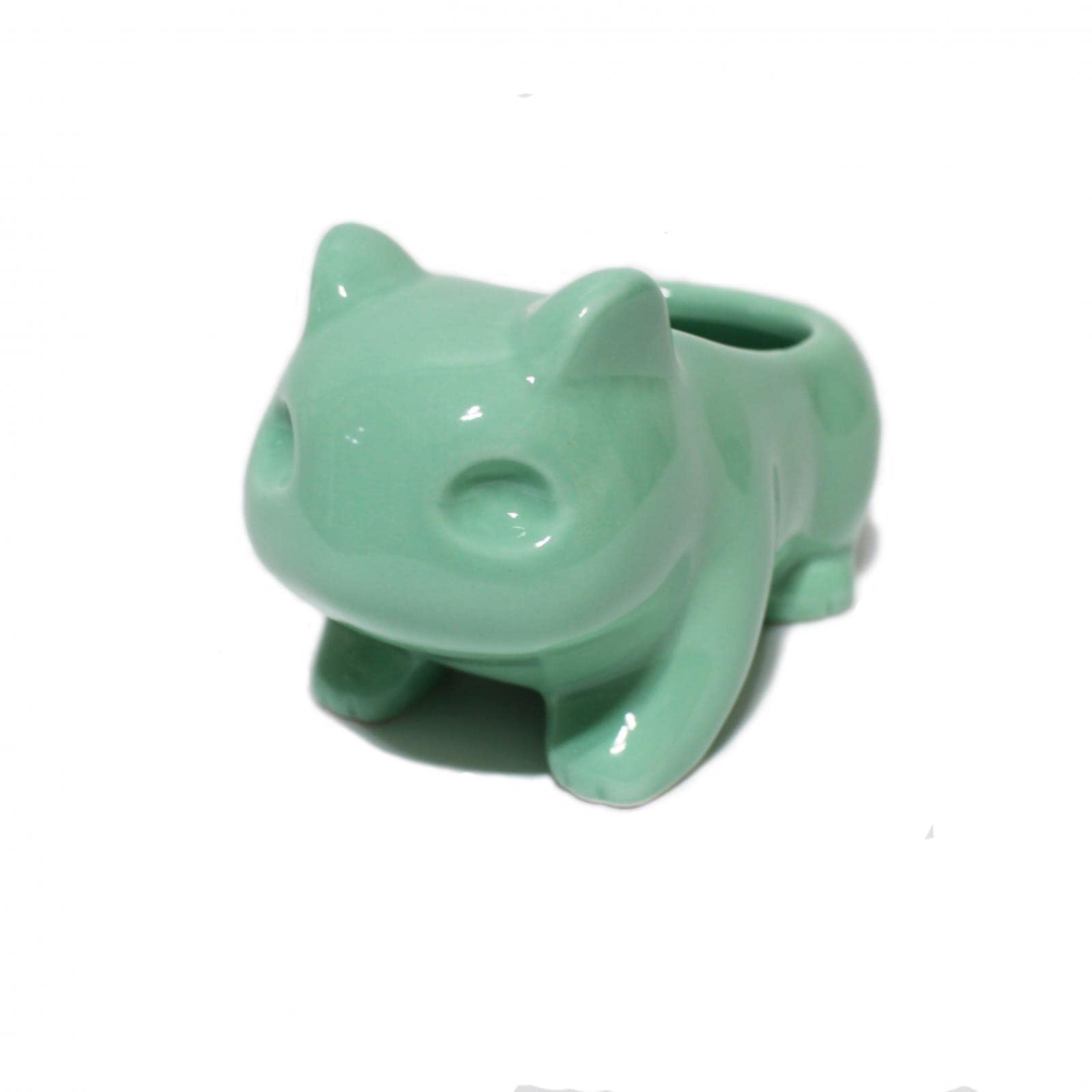 YUANstoreOddish Ceramic Flowerpot with Hole Kawaii Succulent Planter Pot Flower Green Plants Pot Household Office Table Mini Decorate