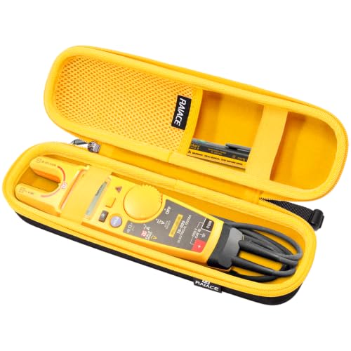 Image of RAIACE Hard Carrying Case for Fluke T5-1000 /T5-600 Electrical Voltage, Continuity and Current Tester - Black(Yellow Lining) (Black(Yellow Lining))