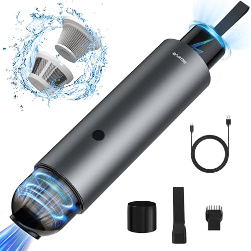 NEXPOW Car Vacuum Portable Car Vacuum Cleaner High Power 10000PA with Detachable Power Bank, Handheld Vacuum Cordless 7500 mAh Battery, Small Hand Vacuum with USB Charging for Car, Home, Office