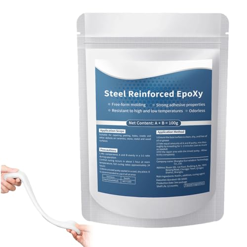 Steel Reinforced Epoxy Putty 2026 New Epoxy Putty Durable Metal Repair Putty for Filling Cracks and Holes Portable Multi Surface Repair Putty for Pipe and Railing Repair (1)