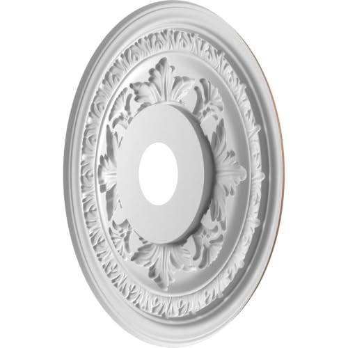 Image of Ekena Millwork 19 inchOD x 3 1 /2 inchID x 1 inchP Baltimore Thermoformed PVC Ceiling Medallion (Fits Canopies up to 7 3 /4 inch), Aged Copper