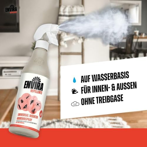 Envira Universal Insekten Abwehrspray 2 Liter - Spray mit Langzeitwirkung gegen Trauermücken, Silberfische, Lebensmittelmotten & weiteres Ungeziefer - Mittel gegen Insekten (PT19)