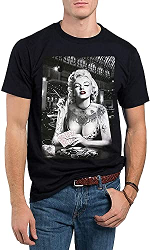 NICHIYOBI Marilyn Monroe - Camiseta unisex con impresión 3D de verano, cuello redondo, para hombre, deporte, ocio, manga corta, fitness, exterior