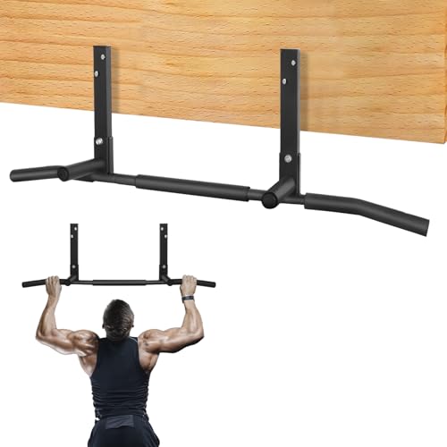 RayLove Strength Training Pull Up Bars, Joist Mount Heavy Duty Steel Multi-Grip Strength Training Bar,Workout for Home Gym, Black