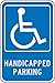 Accuform FRA227RA Engineer-Grade Reflective Aluminum Handicapped Parking Sign (Federal), Legend"Handicapped Parking" with Graphic, 18" Length x 12" Width x 0.080" Thickness, White on Blue