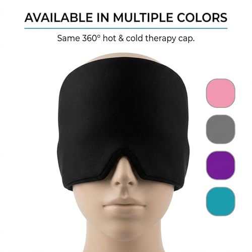 Image of Migraine Relief Cap for Migraines, Headaches, Sinuses, Tension Relief Headache Relief Cap for Men & Women Hot & Cold Therapy Relaxing Thermax Migraine Miracle Cap, Migrane Relaxing Cap(Multicolor)