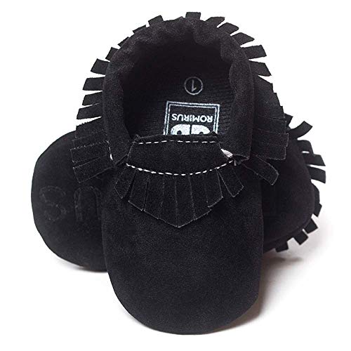 Meckior Infant Baby Girls Boys Premium Soft Sole Tassel Bowknot Moccasins Toddler Prewalker Princess Anti-Slip Crib Baptism Loafers Shoes