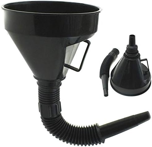 LACKINGONE LARGE DETACHABLE FLEXIBLE NECK FUNNEL Oil Fuel Petrol Diesel Car Van Service