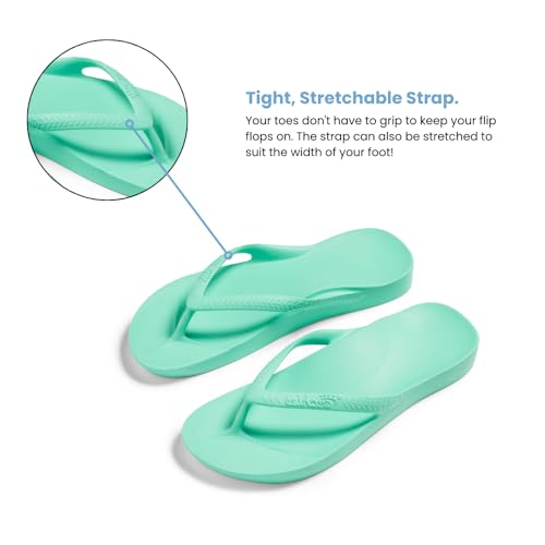 Image of Archies Arch Support Flip Flops for Men & Women - Orthotic Sandals for Plantar Fasciitis Relief - Lightweight, Cushioning, Shock-Absorbing Thong Sandals for Walking, Foot Pain & All-Day Comfort
