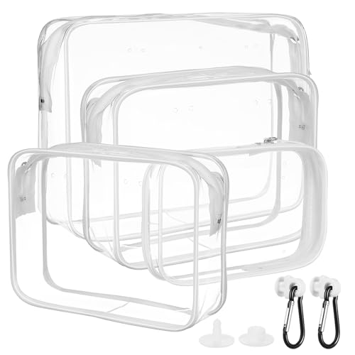 Pochettes transparentes pour téléphone portable étanches en PVC robuste avec crochets d'attache