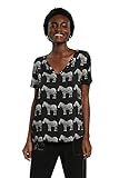 Imprimé camouflage fleuri Desigual TS_BOKAN T-Shirt, Noir, X-Small Femme