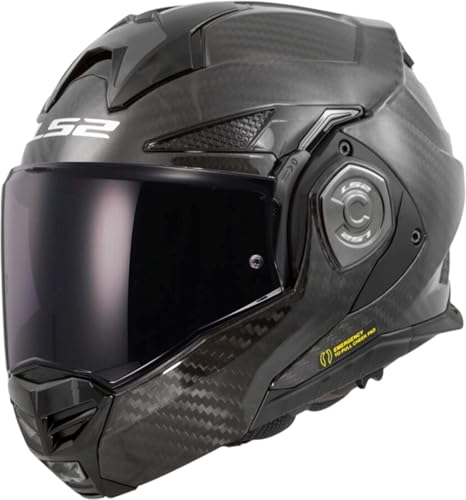LS2, Casco moto modulare ADVANT X CARBON Gloss Carbon, M
