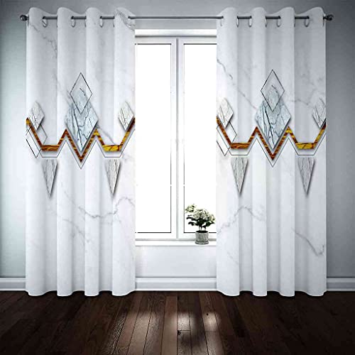 Rideau occultant à oeillets marbrures géométriques polyester
