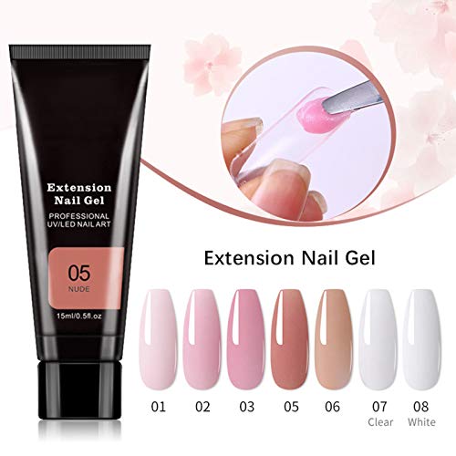 LEEDY Nagelverlängerung Gel Set, Nägel Polygel Nail Kit mit 3 Farbe Verlängerungskleber Polygel Set Starterset Gel… – Bild 3