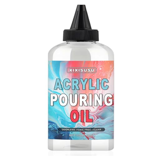 XIXISUSU Silicone Oil for Acrylic Pouring, Silicone Acrylic Paint Pouring Oil, 100% Pure Liquid Oils...