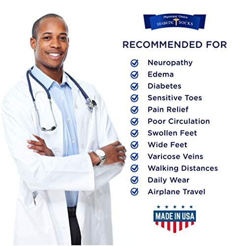 Diabetic Socks For Men - Over The Calf Socks By Physicians' Choice Diabetic Socks - 12-Pack In White - Size 10-13 #TOP3