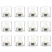 Set von 12 Klarer Votiv Tee Licht Glas Kerzenhalter Tee Licht Halter Set Tisch Kerzenhalter 5,7 cm W x 5 cm H Ideal for Partys Hochzeit Weihnachtsveranstaltungen Aromatherapie und tägliche Verwendung