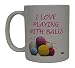 Funny Crochet Knitting Coffee Mug I Love Playing With Balls Yarn Novelty Cup Wives Great Gift Idea For Quilter