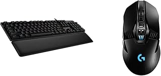 Logitech G513 Mechanical Gaming Keyboard with Palm Rest, RGB LIGHTSYNC - Carbon/Black & 903 LIGHTSPEED Wireless Gaming Mouse, HERO 25K Sensor, 25,600 DPI, PC/Mac - Black