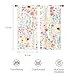 Riyidecor Colorful Floral Curtains Pink Cute Boho Wildflower Trendy Watercolor Plant Leaves Botanical Rod Pocket Pretty Aesthetic for Girls Bedroom Living Room Treatment Fabric 2 Panels 42Wx63H Inch