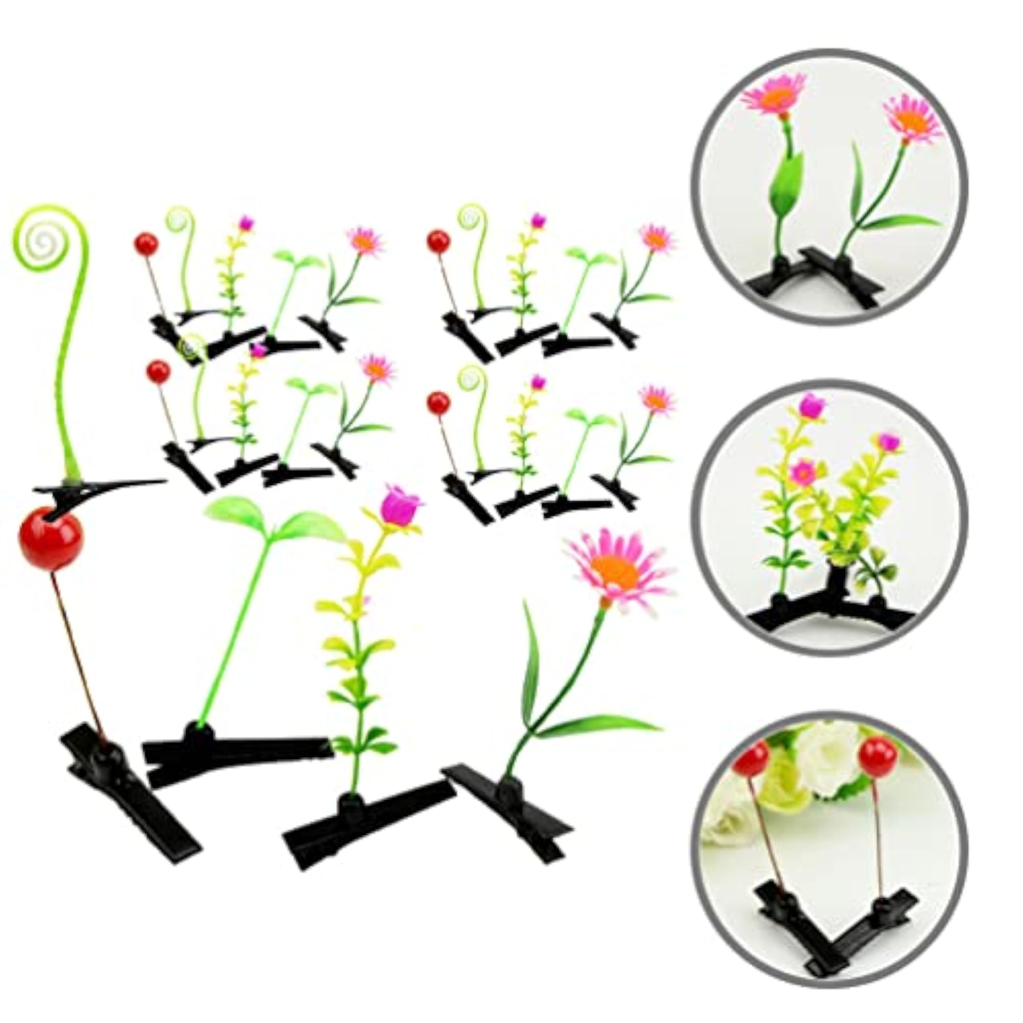 30pcs Funny Plant Hair Clips Set for Kids