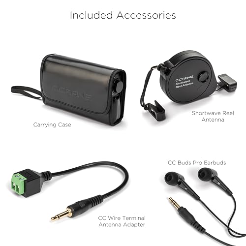 Image of C. Crane CC Skywave SSB 2 AM, FM, Shortwave, NOAA Weather + Alert, Scannable VHF Aviation Band and Single Side Bands Small Battery Operated Portable Travel Radio Includes SW Wire Antenna Adapter