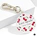 kate spade new york AirTag Holder with Gold Ring Clip - Protective Case for Apple AirTag - Cherry Dot
