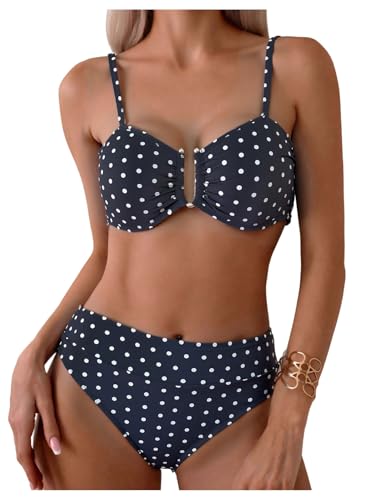 Maillot de bain 2 pièces à pois pour vos vacances d'été à la mer