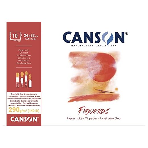 Canson Figueras, Papel óleo, Lienzo de tela, 290g, Encolados por el lado corto, 24x33cm, Blanco, 10 Hojas
