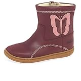 Semelle : caoutchouc Clarks Flash Midi T Bottes pour bébé fille, Cuir cerise, 8.5 UK Child