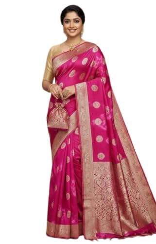 Image of Women's Georgette Batik Print Saree with Woven Zari Border Traditional Saree for Wedding Festival Use
