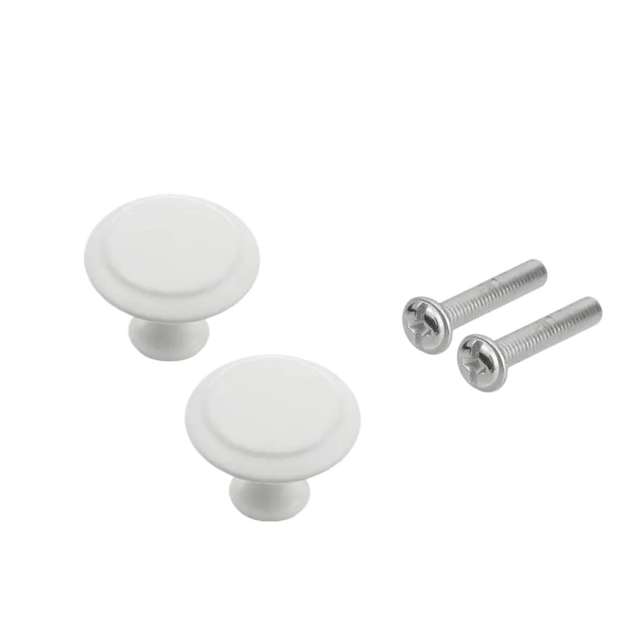 bogniga Handle Knob 30pcs Kitchen Cupboard Round Shape Furniture Fitting Cabinet Cabinet Pulls Wardrobe Pulls Drawer Knob Door Handle(30mm-White)