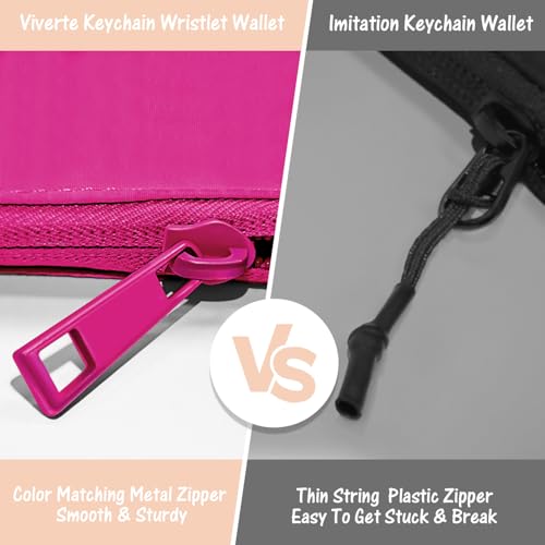 Viverte Dual-Pouch Zip-Around Keychain Wristlet Wallet (Various Colors) - image 5