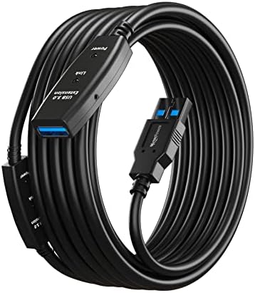 MutecPower 32 Feet Active USB Extension Cable 3.0 Male to Female with 2 Extension chipset Signal Booster - Active Extension/Repeater Cord 10 Meters / 32 Feet