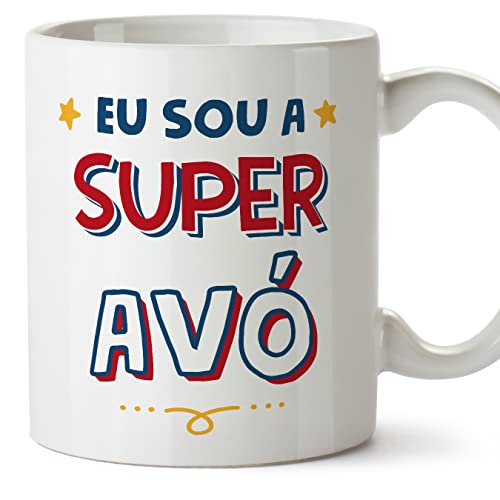 Mugffins Tassen/Becher mit Spruch für GROßMUTTER/OMA - Auf Portugiesisch - Sou Super - 11 oz / 330 ml - originelles und lustiges Geschenk