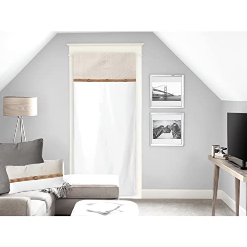 Soleil d'ocre Curtain for Doors and Windows Cotton, Ivory, 70 x 200 cm, W 53.1" x L 98.4" (1 Panels)