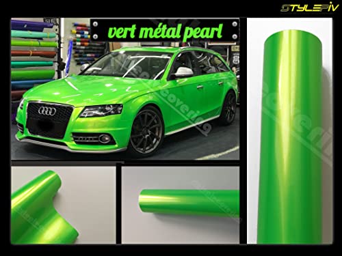 Vinyle adhésif thermoformable vert brillant pearl 152x50cm pour une finition carrosserie premium - 2