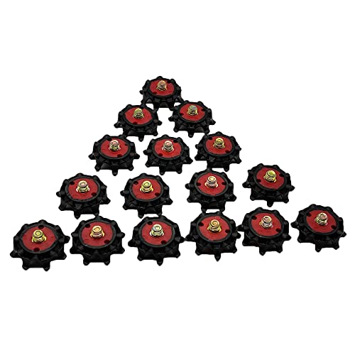 16pcs Crampons pour Chaussures de Golf Facile Remplacement Pointes pour Chaussures de Golf de Remplacement en Metal Spike de Chaussures de Golf Convient à la Plupart des Chaussures de Golf Cover