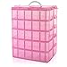 Produktbild BELLE VOUS 5 Ebenen Rosa Sortierboxen für Kleinteile mit 50 verstellbaren Trennern - Organizer Box - Schraubenbox - Sortierbox - Kleinteile Aufbewahrung für Spielzeug, Schmuck, Kosmetik&Accessoires