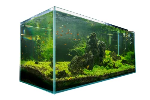 Image of Landen 120P 72.2 Gallon Rimless Low Iron Aquarium Fish Tank, W47.2 x D19.7 x H19.7 (120x50x50cm) 12mm Thickness with Black Nano Foam Leveling mat Included