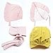 JELLYTREE Baby Hat Bonnet Toddler Girls Fashion Princess Ruffle Muslin Lining Cap Infant Lacy Beanie, Pink, M