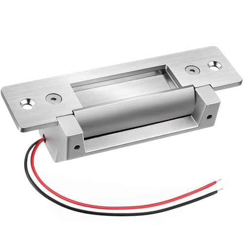 2026 Upgraded ANSI Standard Heavy Duty Electric Door Strike Lock for Door Access Control System Cylindrical/Mechanical Locksets Fail-Secure/Fail-Safe Adjustable (Input Voltage 12VDC) Silvery
