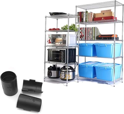 Image of Wire Shelf Clips,74 Packs (37 Pairs) Wire Rack Lock Clip Replacements for 1 inch Post Metal Shelving Sleeves System