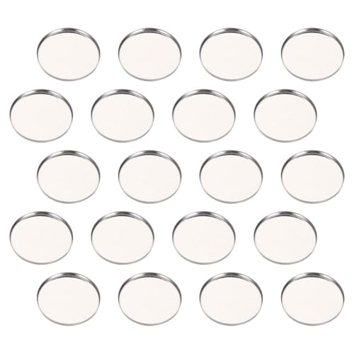 INOOMP Caja Vacía Magnética para Sombras de Ojos 50 Piezas, Bandejas Redondas de Metal 36x3 Mm, Estuche Portátil para Maquillaje Diy, Placa de Almacenamiento para Cosméticos y Colorete