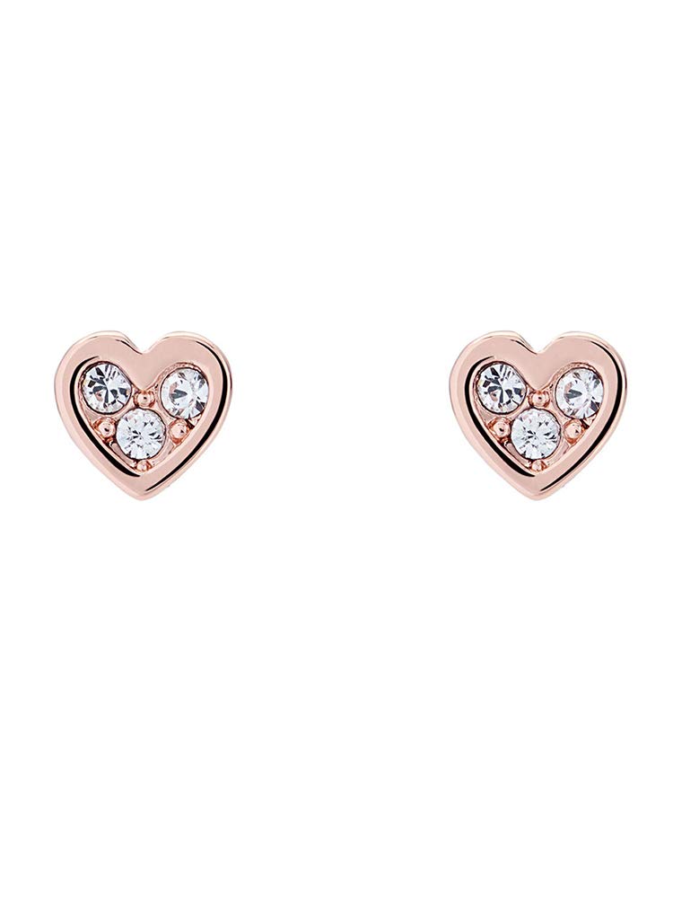 Ted BakerNeena Nano Heart Stud Earrings - Silver or Rose Gold Tone Options