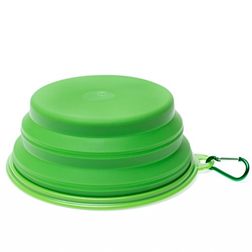 Faltbarer Silikon Hundenapf, Guyin Reisen Futter Tragbarer Wassernapf Trinknapf Futternapf für Haustiere Cover