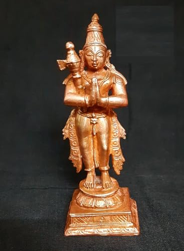 Image of Copper Chandikeswarar Idol 3.9 in | 230g