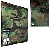 KOTARBAU® Lona Impermeable Exterior - Polietileno - 2x4 m - Camuflaje - 80...