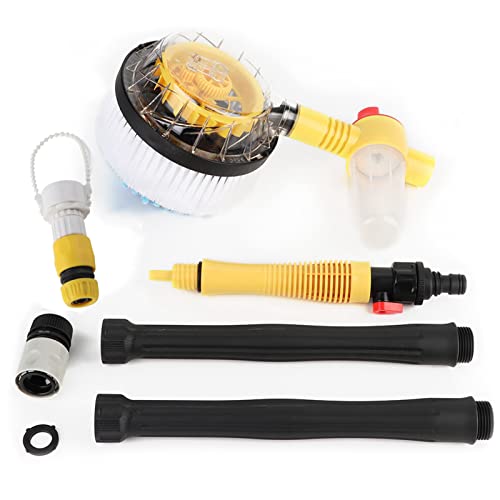 Car Washing Brush Auto High Pressure Washer Accessories Cleaning Tools for Car Window Home Cleaning Chenille PP Brush PA66 Water Pipe Three Gears 5 Accessories Kit